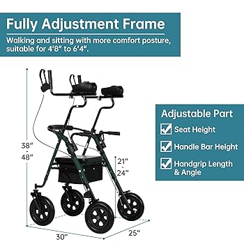Amazon.com: ELENKER All-Terrain Upright Rollator Walker